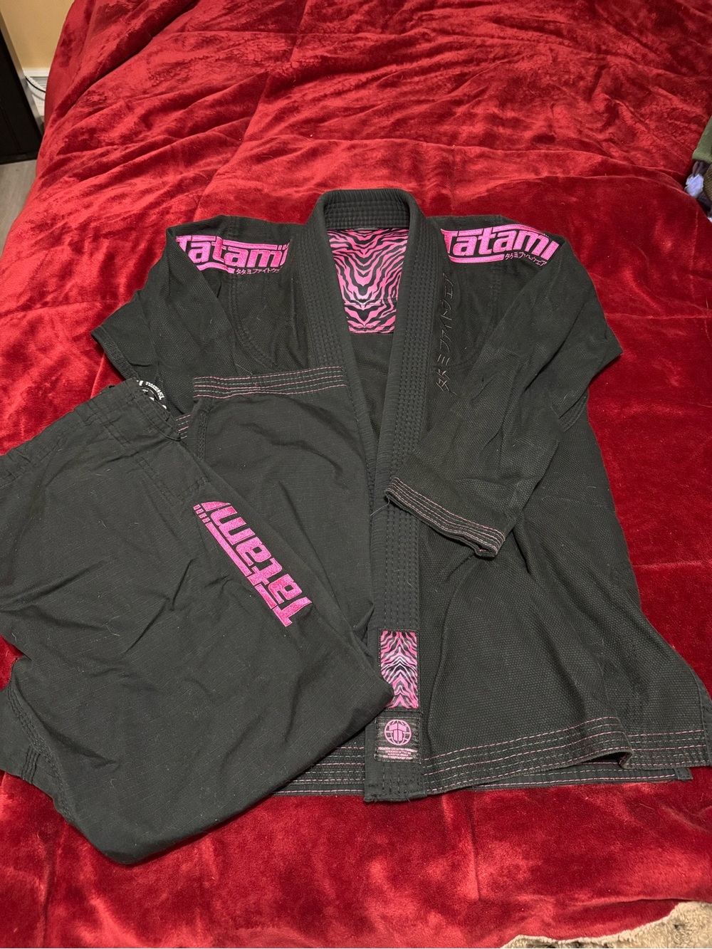 Tatami Black & Pink BJJ Gi with Zebra Trim